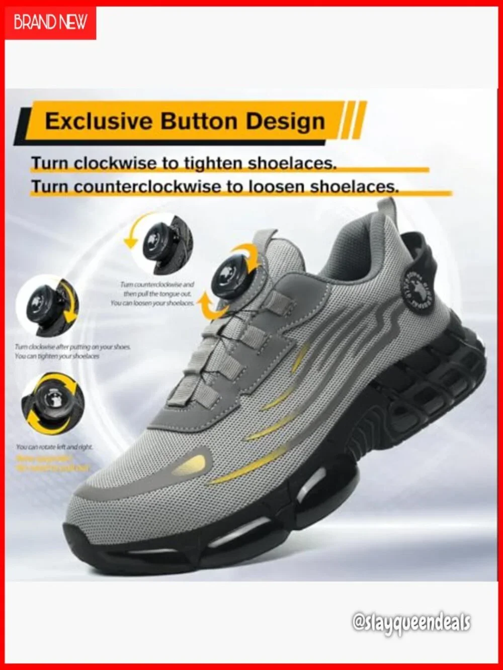 Steel Toe Safety Work Shoes Air Cushion Lightweight Industrial Sneakers